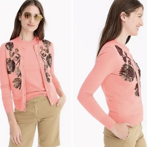 J. Crew Embroidered Jackie Cardigan Sweater - Picture 2 of 7